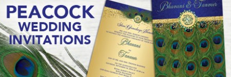 peacock wedding invitations