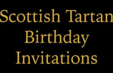 Scottish clan tartan birthday invitations