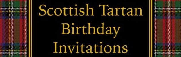 Scottish clan tartan birthday invitations